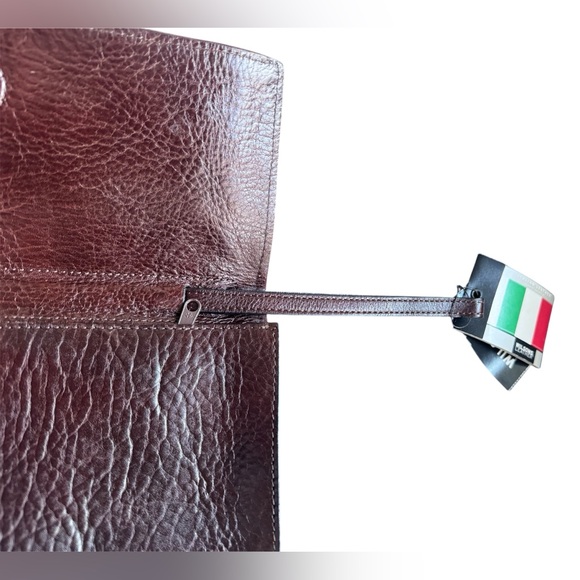 Wilson Leather Brown Basket Weave Pebble Leather Wristlet Wallet Unisex NWT VTG - Picture 6 of 8